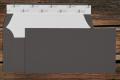 [164091176] Briefhüllen mit Seidenfutter DL 110x220 mm Haftklebend Schiefer gerippt 100 g/qm